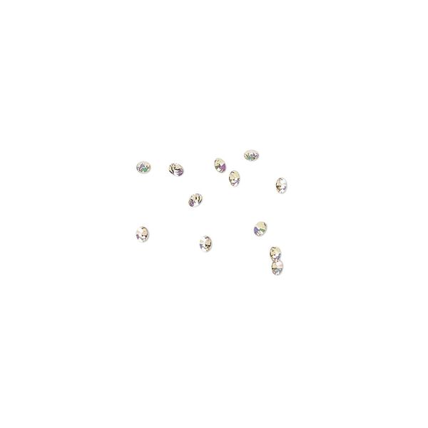 12pk crystal luminous green foil back, Crystal Passions&reg; 1mm round PP9 1028 image number 0