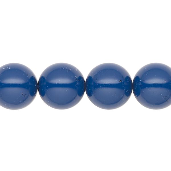 Pearl 10pk navy blue, Preciosa Czech crystal 12mm round image number 0
