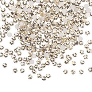 Flat back 144pk gold quartz foil back, Preciosa MAXIMA Czech crystal rhinestone 2.1-2.3mm chaton rose round SS7