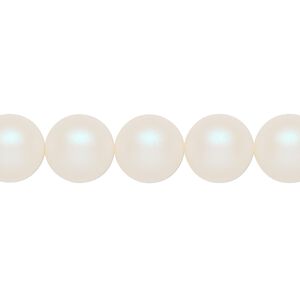 Pearl 100pk pearlescent white, Swarovski&reg; 10mm round 5810