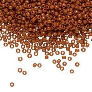 Seed bead, TOHO BEADS&reg;, glass, pkg/7.5g, #11 round, opaque terra cotta (TR-11-46L).
