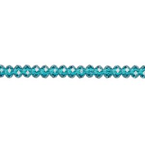 Bead 720pk blue zircon, Swarovski&reg; 4x3mm rondelle 5040