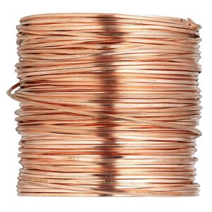 Wire, copper, half-hard, square, 16 gauge. Sold per 10-yard coil.