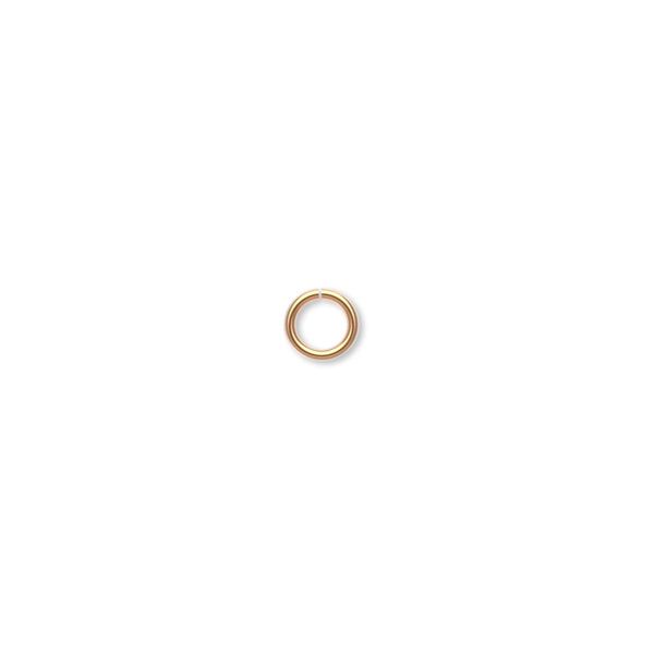 Jump ring 1pkg500 gold-plated, 5mm round, 22 gauge / 3.6mm inside diameter / brass image number 0