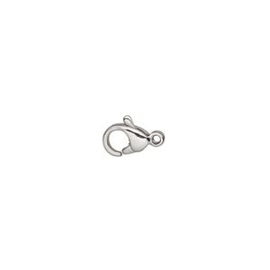 Clasp lobster claw 1pkg100, 8x7mm, stainless steel 1-strand