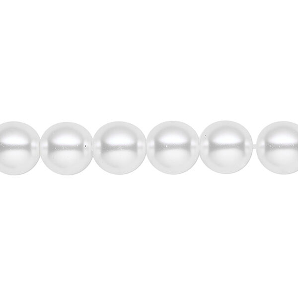Pearl 1pk white, Celestial Crystal&reg; 8mm round 15.5-16 inch image number 0
