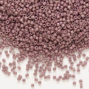 Seed bead, Delica&reg;, glass, pkg/250g, #11 round, opaque matte glazed twilight lavender (DB-2295).