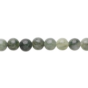 Green line jasper 1pkg1, round bead natural 15.5-16 inch 6mm