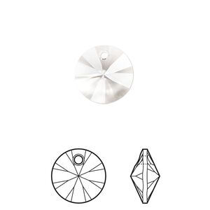 Drop 12pk crystal, Crystal Passions&reg; 12mm pendant mini disk 6428
