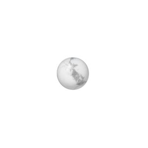 Howlite 1pkg10, calibrated round cab natural 8mm