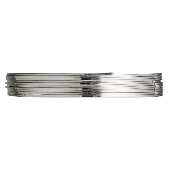Wire, Beadalon&reg;, stainless steel, 3/4 hard, square, 22 gauge. Sold per pkg of 6.5 meters. image number 0