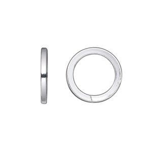 Jump ring 1pkg2 sterling silver, 16mm soldered closed round / square wire, 13 gauge / 12mm inside diameter