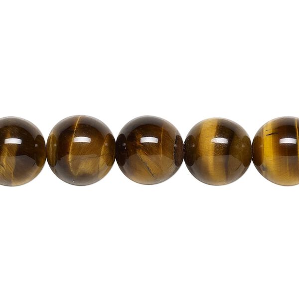 Tigereye 1pkg1, round bead natural 15.5-16 inch 10mm image number 0