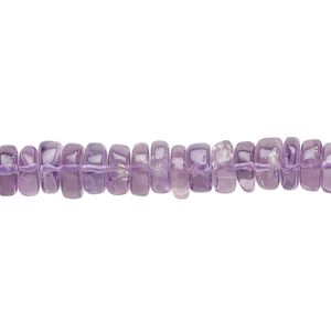 Amethyst 1pkg1, hand-cut rondelle bead natural 15.5-16 inch 7x3mm-11x6mm