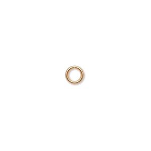 Jump ring 1pkg1000 gold-plated, 5.5mm round, 18 gauge / 3.5mm inside diameter / brass
