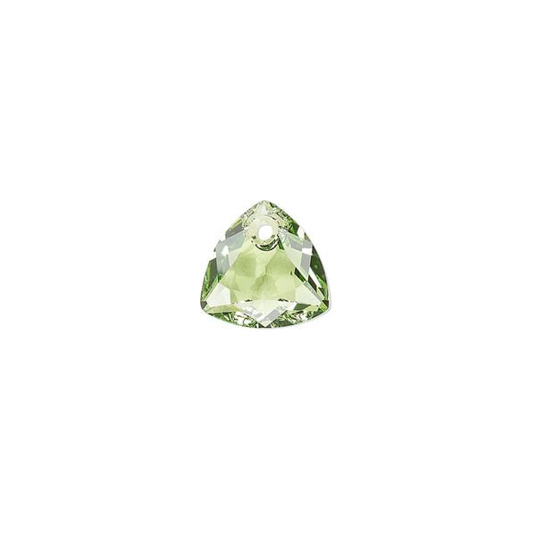 Drop 1pk peridot, Crystal Passions&reg; 10.5mm pendant trilliant cut 6434 image number 0