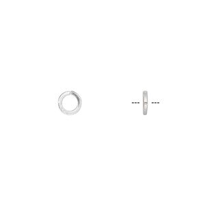 Jump ring 1pkg50 sterling silver, 5mm round / square wire, 20 gauge / 3.3mm inside diameter