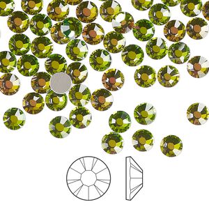 Flat back 144pk crystal vitrail medium foil back, Preciosa MAXIMA Czech crystal rhinestone 4.6-4.8mm chaton rose round SS20