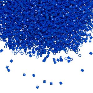 Seed bead, Delica&reg;, glass, pkg/250g, #15 round, opaque cobalt (DBS-0726).