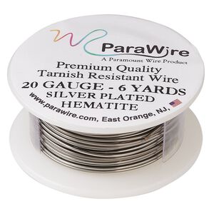 Wire, ParaWire&trade;, enameled copper, hematite, round, 20 gauge. Sold per 6-yard spool.