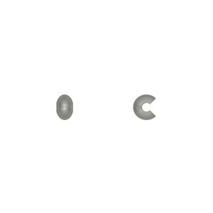 Crimp cover, antique silver-plated brass, 4mm. Sold per pkg of 100.