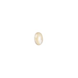 Cabochon, mother-of-pearl shell (natural), 6x4mm calibrated oval. Sold per pkg of 6.