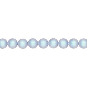 Pearl 100pk iridescent light blue, Crystal Passions&reg; 5mm round 5810