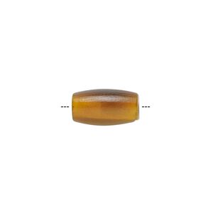 Bead, horn (dyed), golden, 13x6mm-13x8mm hairpipe, Mohs hardness 2-1/2. Sold per pkg of 64.