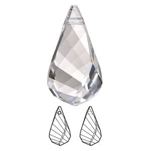 Focal 1pk crystal, Crystal Passions&reg; 37x21mm pendant helix 6020