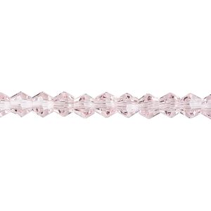 Bead 1pk transparent pink, Celestial Crystal&reg; 6mm bicone 15.5-16 inch