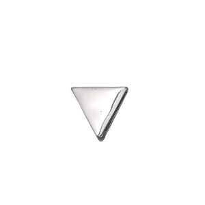 Bail, ice-pick, antiqued sterling silver, 12x11x11mm single-sided triangle, 9mm grip length. Sold individually.