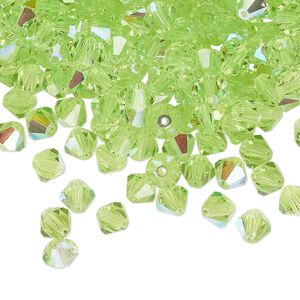 Bead 576pk limecicle AB, Preciosa Czech crystal 5mm bicone