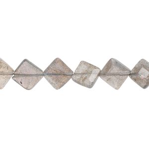 Labradorite 1pkg1, hand-cut faceted diamond bead natural 8 inch 9x9mm-12x12mm