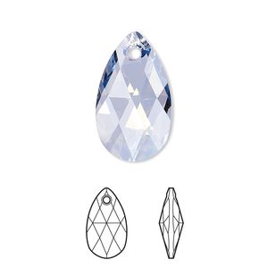 Drop 96pk crystal blue shade, Swarovski&reg; 22x13mm pendant pear 6106