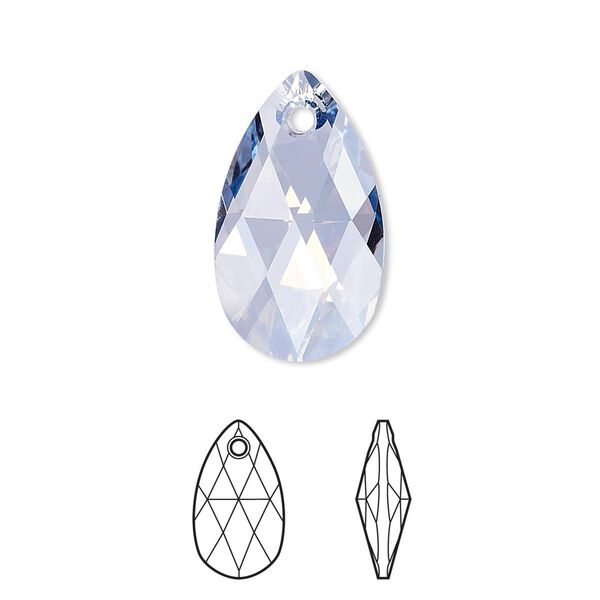 Drop 96pk crystal blue shade, Swarovski&reg; 22x13mm pendant pear 6106 image number 0