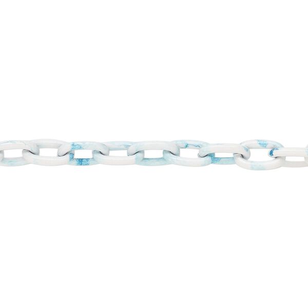 Chain 1pkg1 cable, 4mm, sky blue / white aluminum 23 inch image number 0