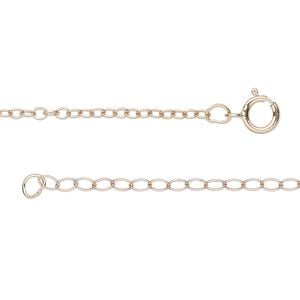 Chain 1pkg1 14Kt rose gold-filled cable, 1.8mm / springring clasp, 18 inch