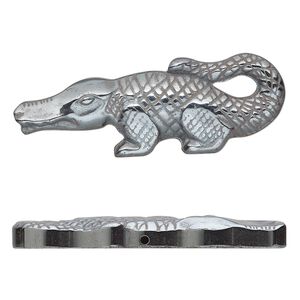 Hemalyke&trade; 1pkg1, half-drilled 1-sided alligator focal 42.5x15mm