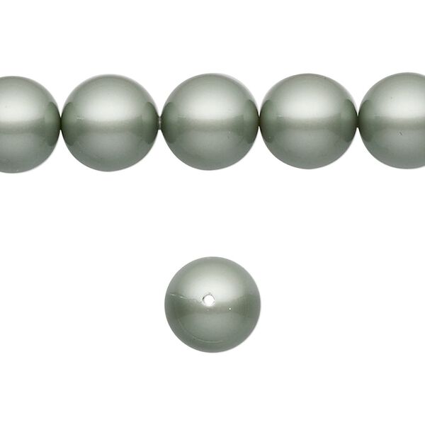 Pearl 100pk powder green, Swarovski&reg; 10mm round 5810 image number 0