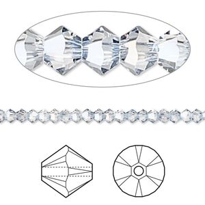 Bead 144pk crystal blue shade, Crystal Passions&reg; 3mm bicone 5328