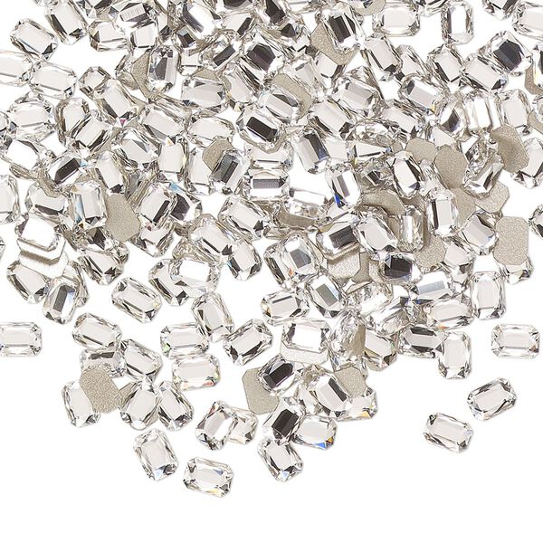Flat back 720pk crystal foil back, Swarovski&reg; 3.7x2.5mm emerald jewel 2602 image number 0