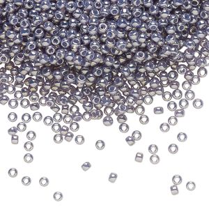 Seed bead, TOHO BEADS&reg;, glass, pkg/50g, #11 round, opaque gold luster pale wisteria (TR-11-455).
