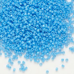 Seed bead, Delica&reg; 1pkg7.5g glass, #11 round, opaque dark turquoise / outside dyed (DB-0659)
