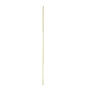 Head pin 1pkg1000 gold-plated, 4 inch, 21 gauge brass