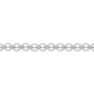 Pearl 500pk light grey, Swarovski&reg; 4mm round 5810