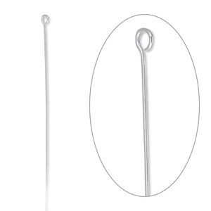 Eye pin 1pkg100 sterling silver-filled, 2.062 inch, 26 gauge
