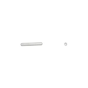 Bead 1pkg100 silver-plated, 11x1.5mm tube, brass