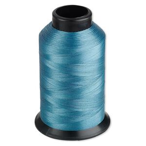 Thread, Nymo&reg;, nylon, turquoise blue, size B. Sold per 3-ounce spool.