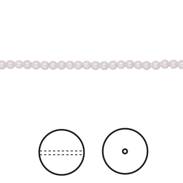 Pearl 1000pk iridescent dreamy rose, Swarovski&reg; 2mm round 5810 image number 0