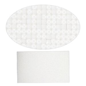 Adhesive sheet, My Style Deco Art&trade;, peel-off, resin and glue, white, 8 x 4.75-inch rectangle, 1.8mm thick. Sold individually.